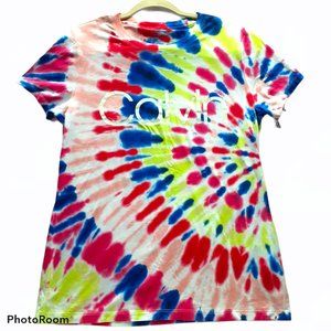Calvin Klein Performance Tie-Dyed Logo T-Shirt